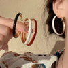 Earrings Alloy Retro Oil Dropping Geometric Style For Women