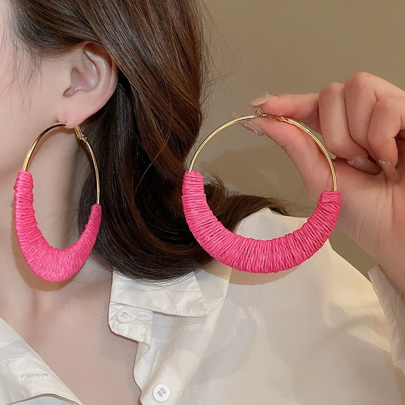 Earrings Alloy Retro Oil Dropping Geometric Style For Women