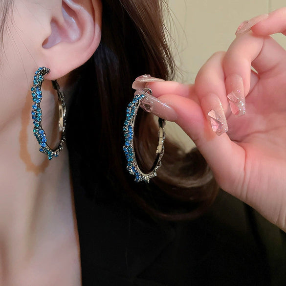 Earrings Alloy Retro Oil Dropping Geometric Style For Women