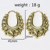 Earrings Brass Copper Plated Thick Gold Star Hollow Light Luxury Highend Women