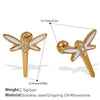 Earrings Butterfly Niche 316L Stainless Steel 18K Goldplated Electroplated Jewelry For Women