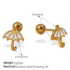 Earrings Butterfly Niche 316L Stainless Steel 18K Goldplated Electroplated Jewelry For Women