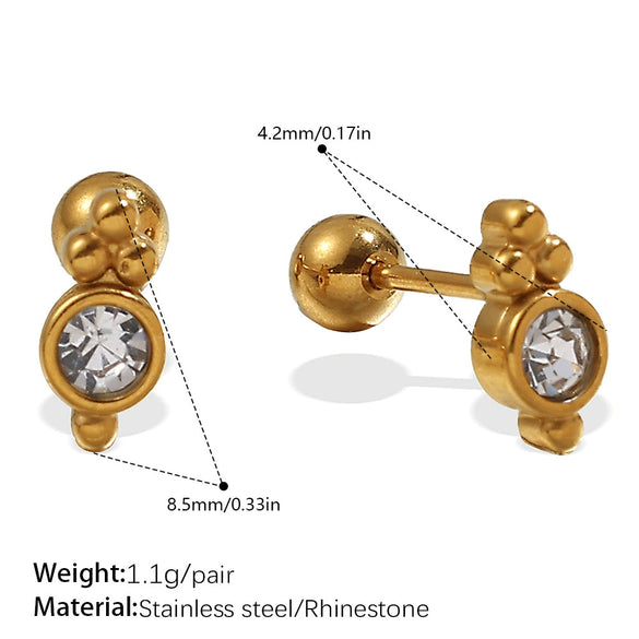 Earrings Butterfly Niche 316L Stainless Steel 18K Goldplated Electroplated Jewelry For Women