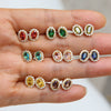 Earrings Copper Birthstone Electroplating