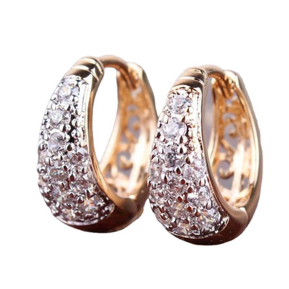 Earrings Copper Constellation Geometric Minimalist Micro Inlaid Zircon Electroplating