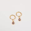 Earrings Copper Drop Shaped Simple Diamond Processed For Women
