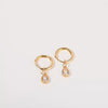 Earrings Copper Drop Shaped Simple Diamond Processed For Women