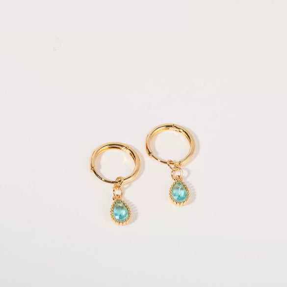 Earrings Copper Drop Shaped Simple Diamond Processed For Women