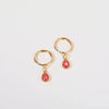Earrings Copper Drop Shaped Simple Diamond Processed For Women