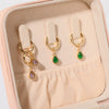 Earrings Copper Drop Shaped Simple Diamond Processed For Women