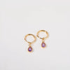 Earrings Copper Drop Shaped Simple Diamond Processed For Women