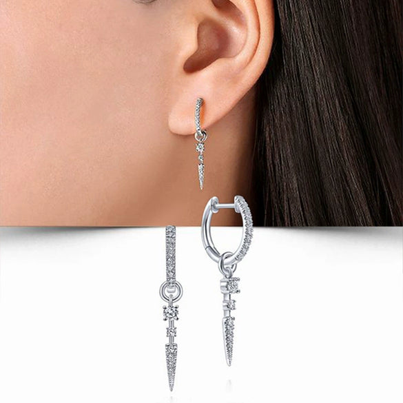 Earrings Copper Geometric Hiphop Street Style For Men And Women Couple