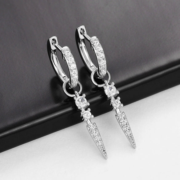 Earrings Copper Geometric Hiphop Street Style For Men And Women Couple