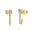 Earrings Copper Geometric Jshaped Electroplating For Women