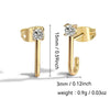 Earrings Copper Geometric Jshaped Electroplating For Women