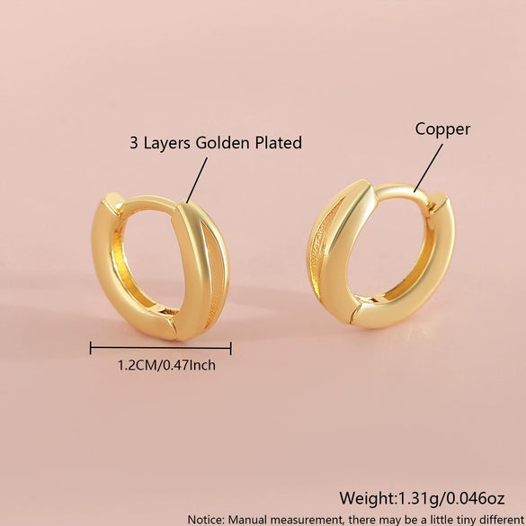 Earrings Copper Geometric Retro Electroplated