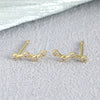 Earrings Copper Geometric Style Heart Shape Inlaid With Zirconium Electroplated For Women