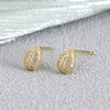 Earrings Copper Geometric Style Heart Shape Inlaid With Zirconium Electroplated For Women