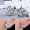 Earrings Copper Geometric Style With Diamond Zircon