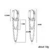Earrings Copper Geometric Zircon Long Tassel Circle Double Chain Sweet Cool Style