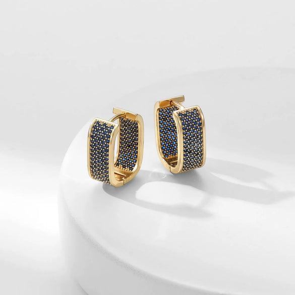 Earrings Copper Geometric Zirconia Light Luxury