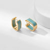Earrings Copper Geometric Zirconia Light Luxury