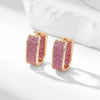Earrings Copper Geometric Zirconia Light Luxury