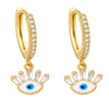 Earrings Copper Goldplated Artificial Gemstones And Semiprecious Stones Devil's Eye Style