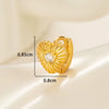 Earrings Copper Heart Bow Inlaid Zircon Fresh Sweet Cool Girl Style