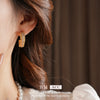 Earrings Copper 18K Real Gold Electroplated Geometric Cshaped For Women Highend Luxury