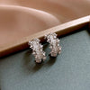 Earrings Copper 18K Real Gold Electroplated Geometric Cshaped For Women Highend Luxury