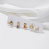 Earrings Copper Light Luxury Cartoon Characters Pumpkin Car Crystal Shoes Zircon