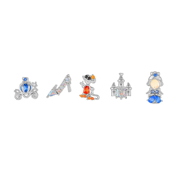 Earrings Copper Light Luxury Cartoon Characters Pumpkin Car Crystal Shoes Zircon