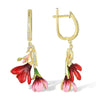 Earrings Copper Little Fresh Style Geometric Flower Pattern