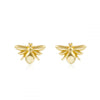 Earrings Copper Plated With Real Gold Geometric Inlaid Zircon Women's