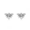 Earrings Copper Plated With Real Gold Geometric Inlaid Zircon Women's