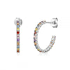 Earrings Copper Plated With Real Gold Geometric Inlaid Zircon Women's