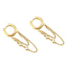 Earrings Copper Plated With Real Gold Geometric Tassel Long Ear Buckle For Women