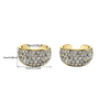 Earrings Copper Plated With Real Gold Geometric Zirconia Design