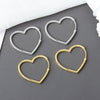 Earrings Copper S925 Heart Glitter Electroplating Elegant