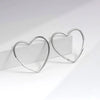 Earrings Copper S925 Heart Glitter Electroplating Elegant