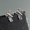 Earrings Copper 925 Silver Geometric Gold Plated Inlaid Zirconia Women's