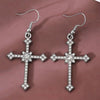 Earrings Copper 925 Silver Geometric Gold Plated Inlaid Zirconia Women's