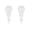 Earrings Copper 925 Silver Geometric Inlaid Zircon Women's Light Luxury