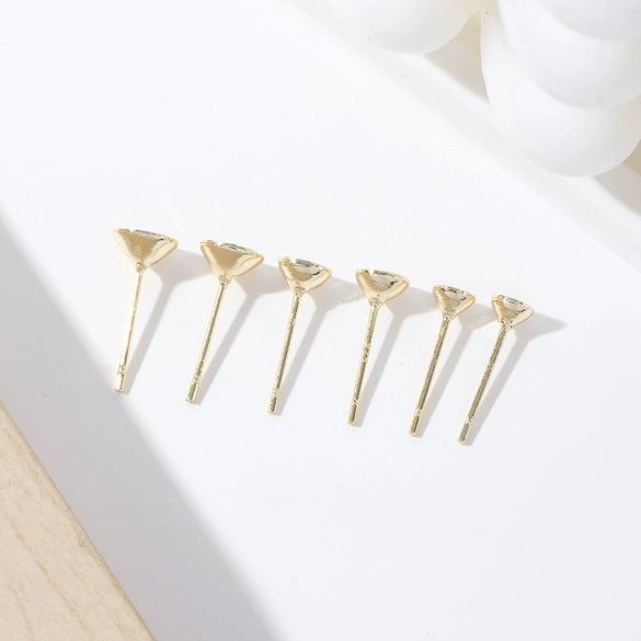 Earrings Copper 925 Silver 18K Gold Plated Allmatch Geometric Electroplated
