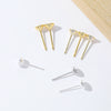 Earrings Copper 925 Silver 18K Gold Plated Allmatch Geometric Electroplated