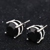 Earrings Copper Zircon Geometric Inlay Style