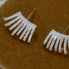 Earrings Copper Zircon Geometric Style