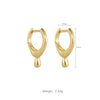 Earrings Copper Zircon Inlaid Electroplated Platinum 18K Gold Classic Highend Niche Design