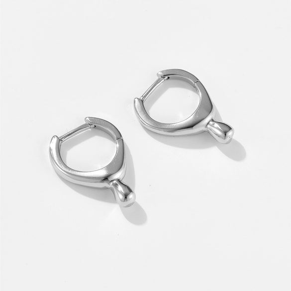 Earrings Copper Zircon Inlaid Electroplated Platinum 18K Gold Classic Highend Niche Design